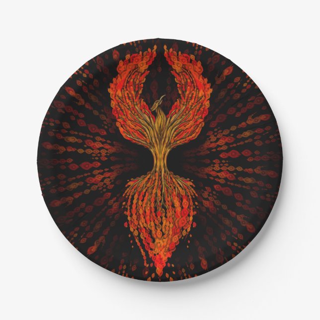 Phoenix Tree of Life Paper Plates (Front)