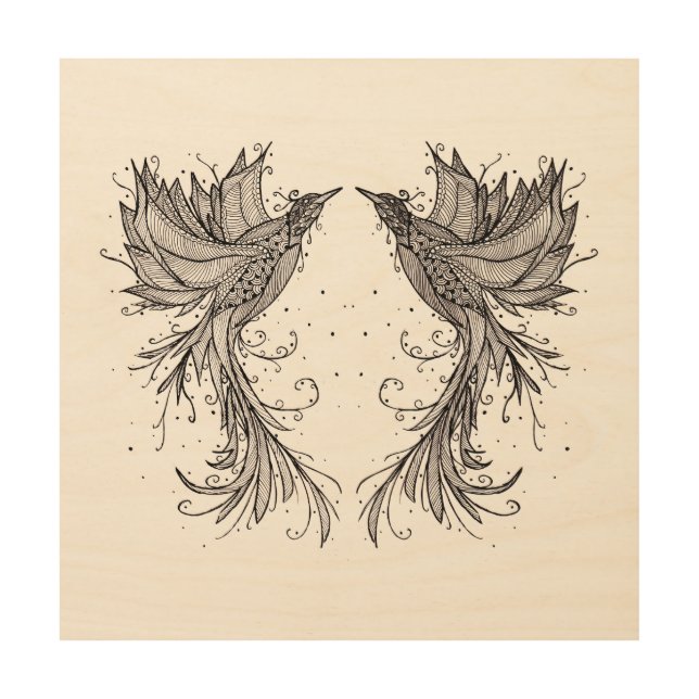 Phoenix TwinsWood Wall Art (Front)