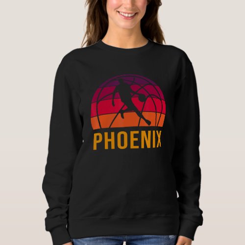 Phoenix Vintage Basketball Retro Sunset B_Ball Pla Sweatshirt