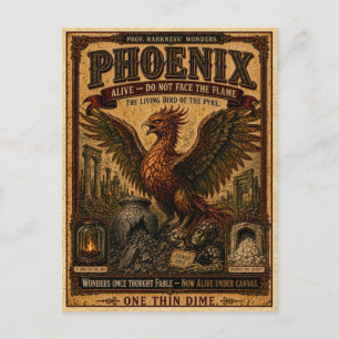 Phoenix, Vintage Circus Monster Postcard