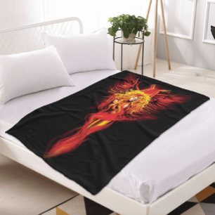 Phoenix Woman Fleece Blanket
