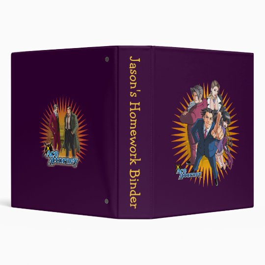 Phoenix Wright Key Art 3 Ring Binder