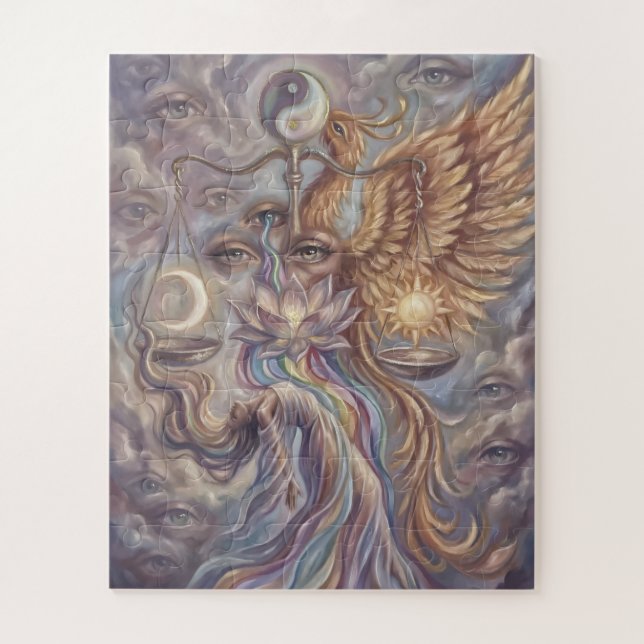 “Phoenix Yin Yang Canvas – Jigsaw Puzzle (Vertical)