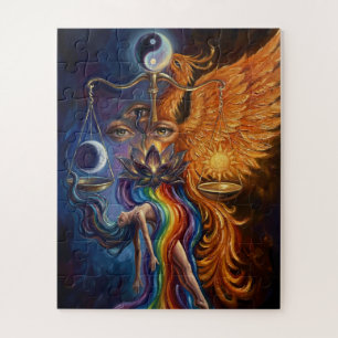 Phoenix Yin Yang Canvas Jigsaw Puzzle
