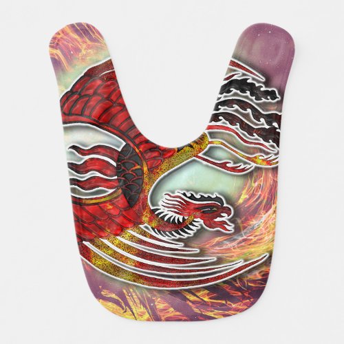 Phoenixs Resurgence Rising from Lifes Flame Baby Bib