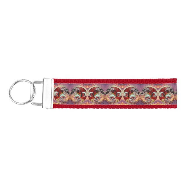 Phoenix's Resurgence: Rising from Life's Flame Wrist Keychain (Keys on Left)