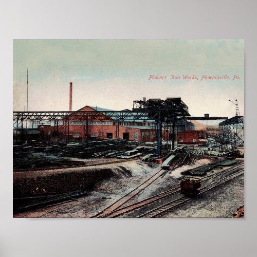 Phoenixville Iron Works Illustration Poster