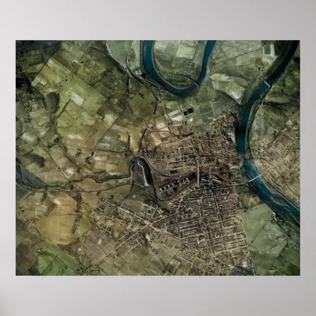 Phoenixville Mont Clare 1937 Aerial Map PA Poster Zazzle