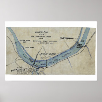 Phoenixville Mont Clare Schuylkill Canal PA Poster