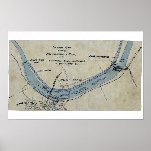 Phoenixville Mont Clare Schuylkill Canal PA  Poster