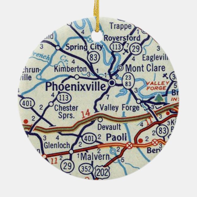 Phoenixville PA Ceramic Ornament (Back)