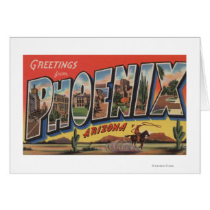 Phoeniz, Arizona - Large Letter Scenes Cards