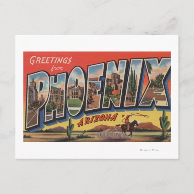 Phoeniz, Arizona - Large Letter Scenes Postcard (Front)
