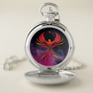 Phoennix Wings Open Pocket Watch