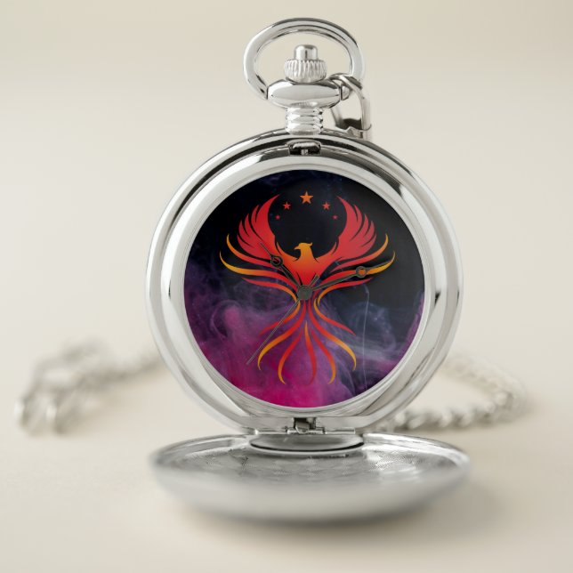 Phoennix Wings Open Pocket Watch (Inside)