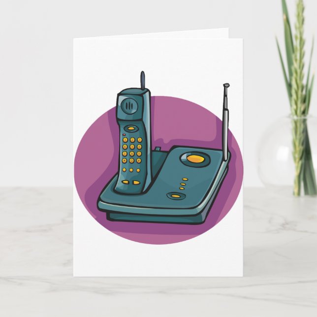 Phone And Answering Machine Greeting Cards (Front)