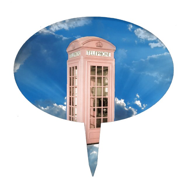 phone booth cake topper (Front)
