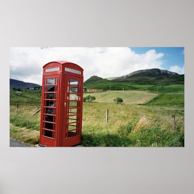 Phone booth in Scotland Poster (Front)