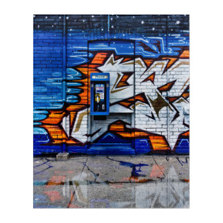 Phone Booth No 12 Color Version Reflection Acrylic Print