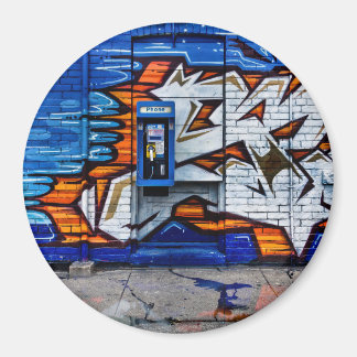 Phone Booth No 12 Color Version Reflection Magnet