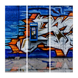 Phone Booth No 12 Color Version Reflection Triptych