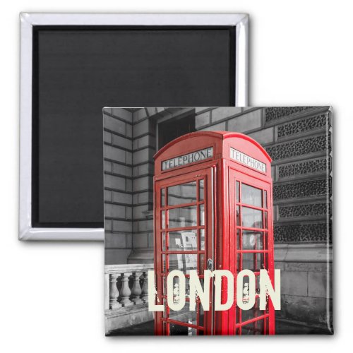 Phone box in London Fine Art gift Magnet