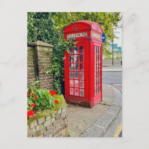Phone Box London UK Postcard