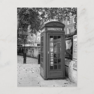 Phone Box, London UK Postcard