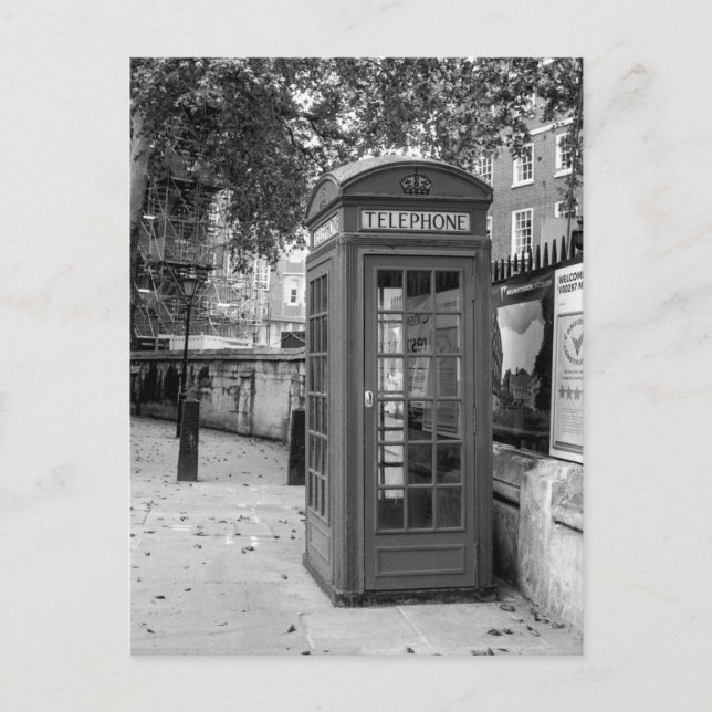 Phone Box, London UK Postcard (Front)