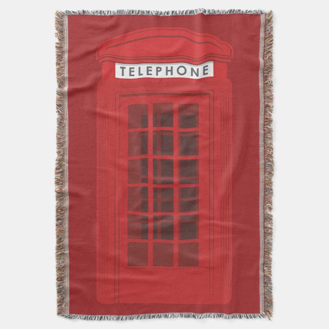 Phone Box Throw Blanket (Front Vertical)