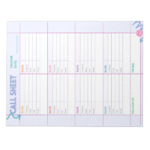 Phone Call Tracking Notepad