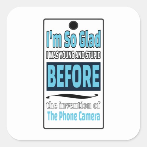 Phone Camera  Square Sticker