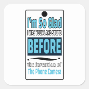 Phone Camera Square Sticker