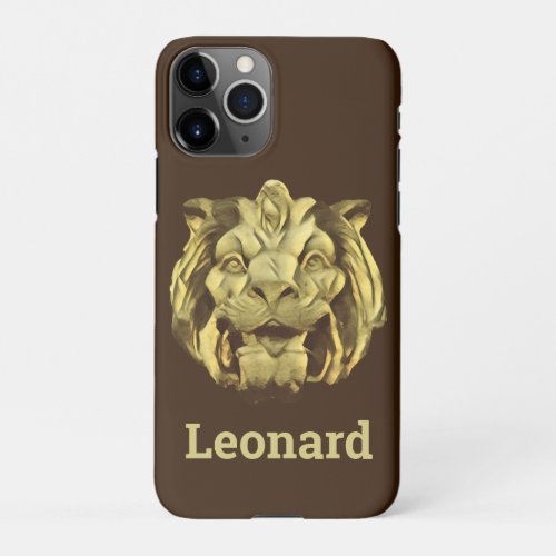 Phone Case _ Architectural Lion Head with Name