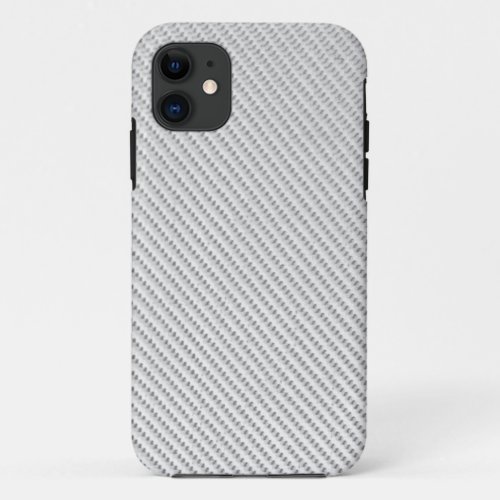 Phone Case _ Carbon Fiber _ Metallic White