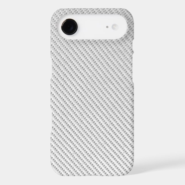 Phone Case - Carbon Fiber - Metallic White (Back)