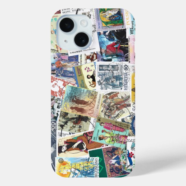 Phone Case Featuring Postage with People  (Back)