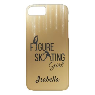 Phone case Figure skating girl gold icicle