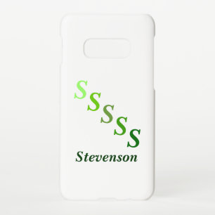 Phone Case - Green Stepped Letters and Name