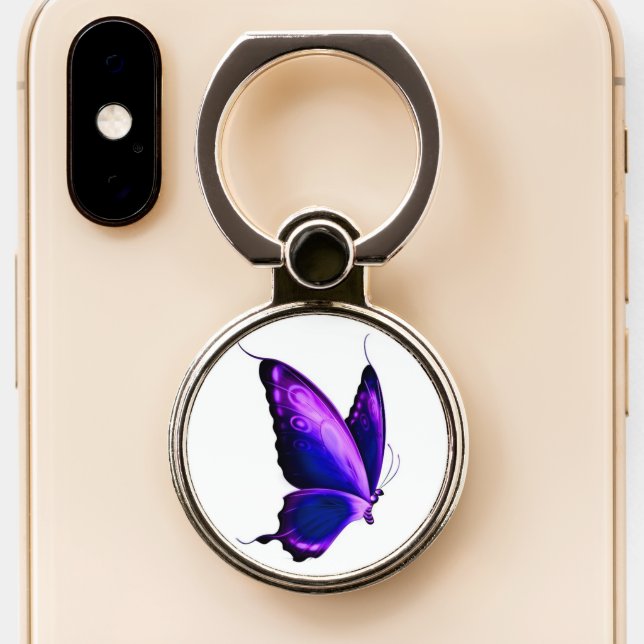 Phone Case Grip Ring Holder Stand Pretty Butterfly (Close Up)