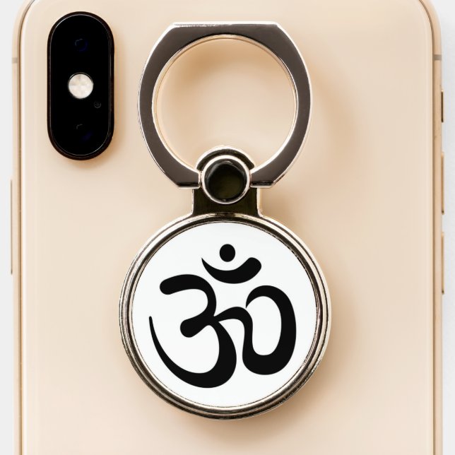 Phone Case Grip Ring Holder Stand Symbol Om Yoga (Close Up)