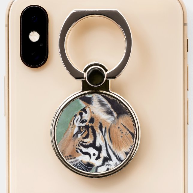 Phone Case Grip Ring Holder Stand Tiger Eye (Close Up)