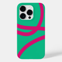Phone Case – Pink Lines on Green