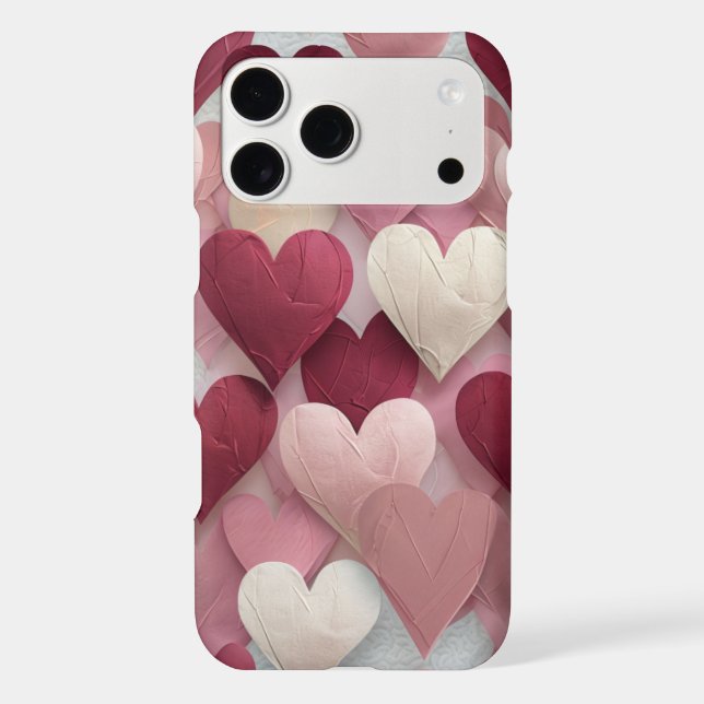 Phone Case Pink & Red Love Design Protective Cover (Back)
