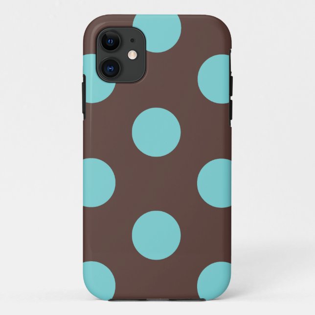 Phone Case : Polka Dot (Brown & Blue) (Back)