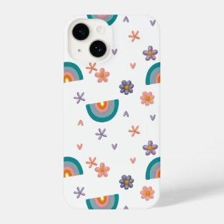 Phone Case - Rainbow and Flowers Cute Design
