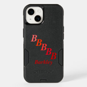 Phone Case - Red Stepped Letters and Name