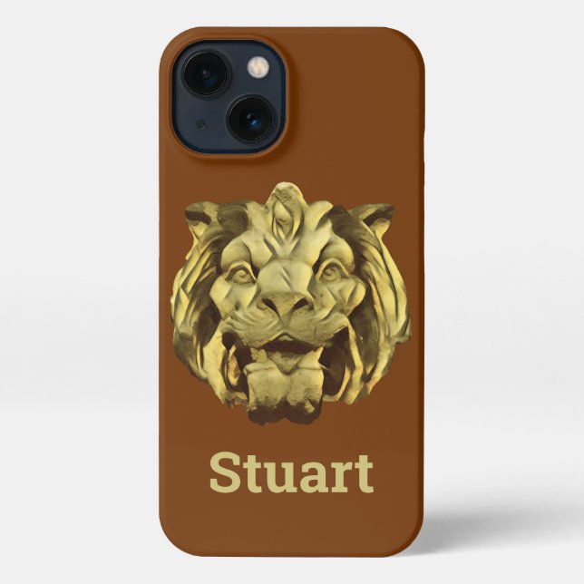 Phone Case - Sculpted Lion Head with Name (Back)