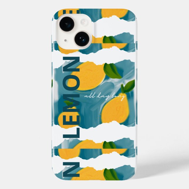 Phone case -Summer inspired -lemon  (Back)