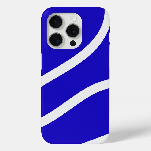 Phone Case – White Lines on Blue (Back)